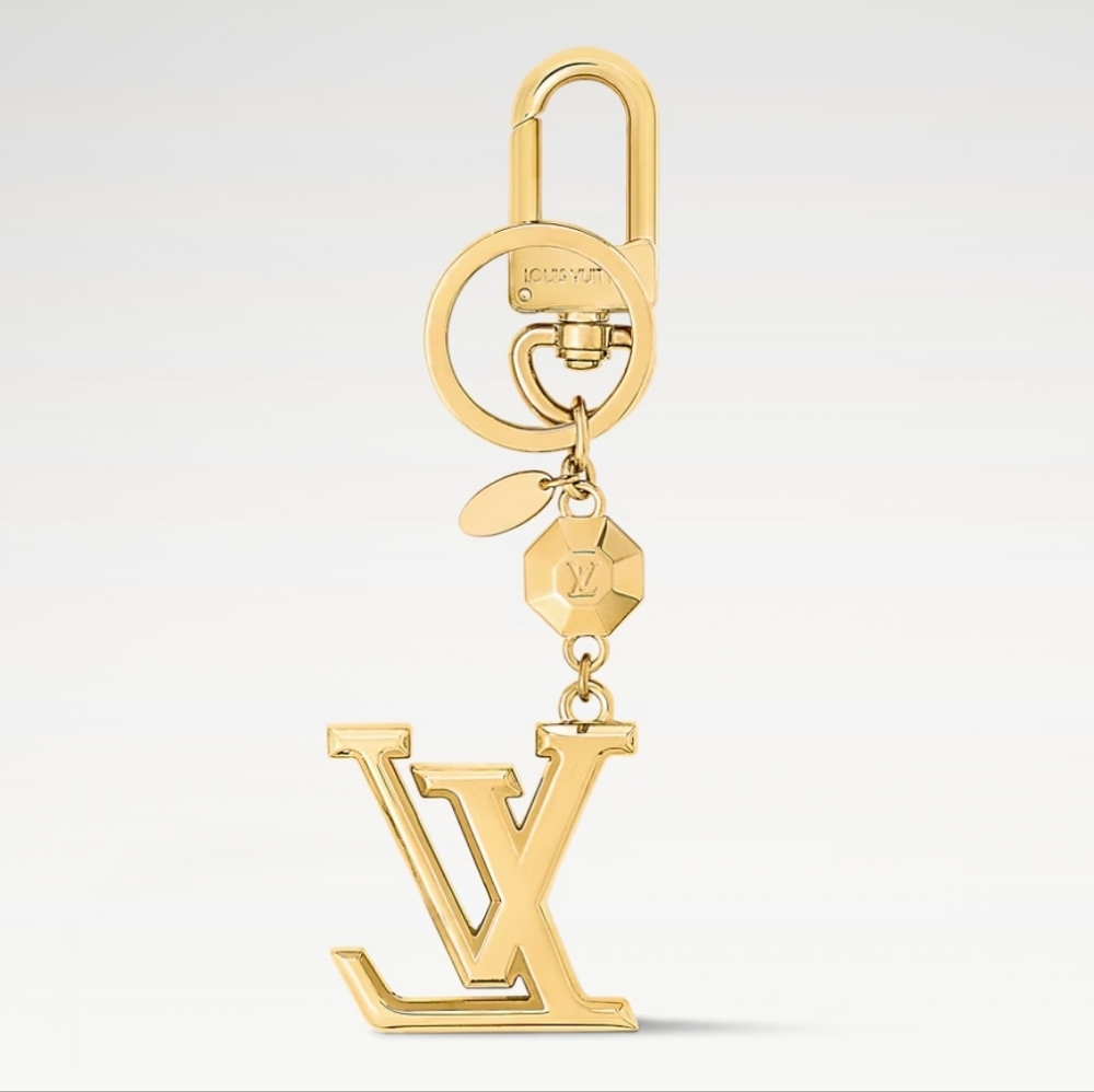 Authentic Louis Vuitton M65216 LV Facettes Bag Charm & Key Holder Chain FULLSET - Picture 2 of 12